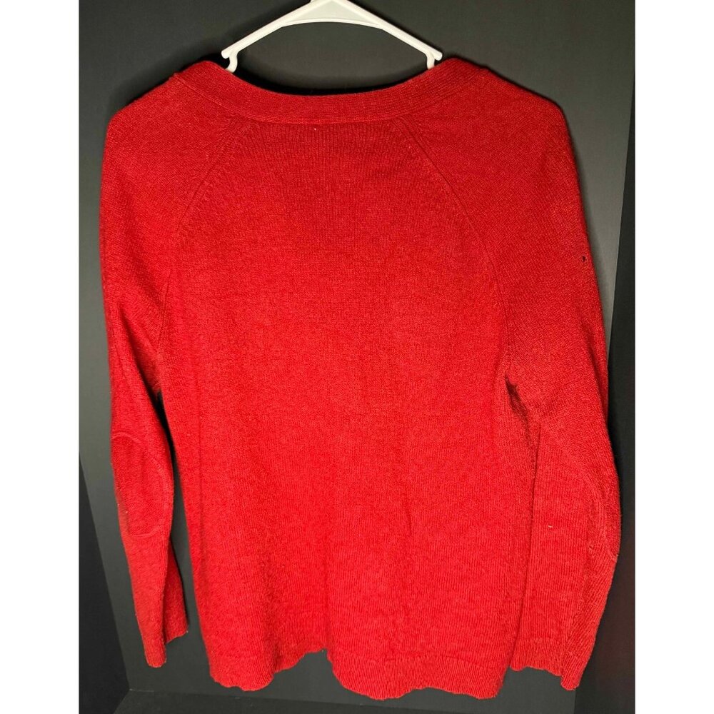 Pendleton Lambs Wool Buttoned Cardigan Womens L Red Sweater - Picture 2 of 8